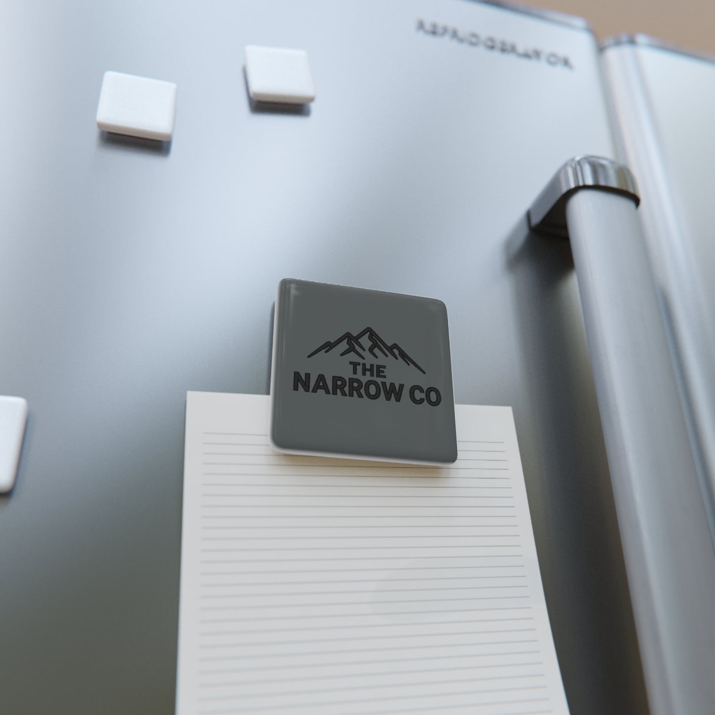 Mountain-Themed Porcelain Square Magnet - Adventure Decor for Nature Lovers