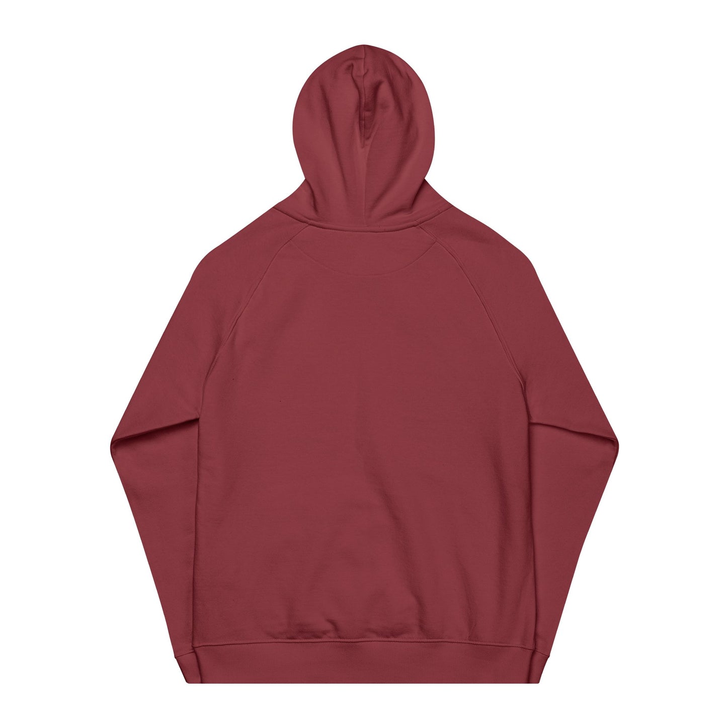 Unisex Eco-Friendly Raglan Hoodie with Mountain Embroidery