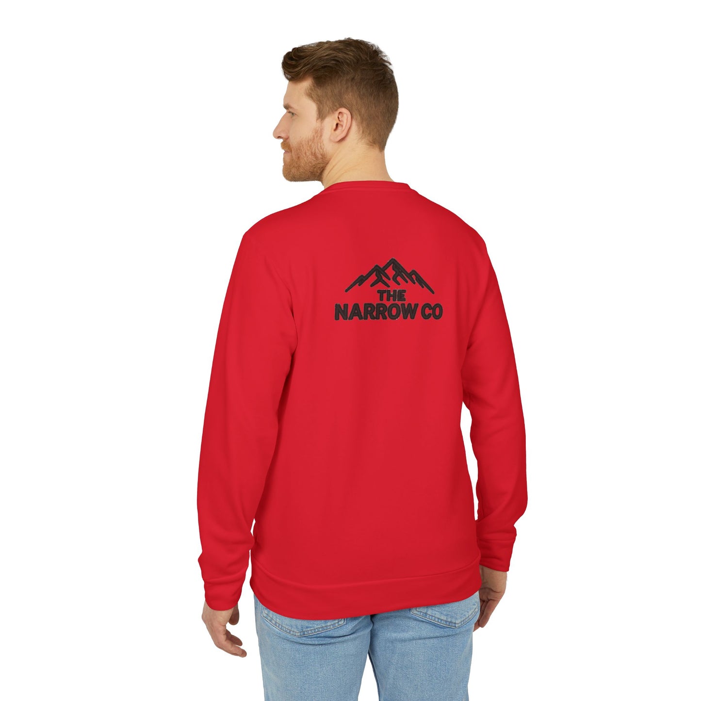 Unisex Fleece Crewneck Sweatshirt - The Narrow Co. Mountain Design