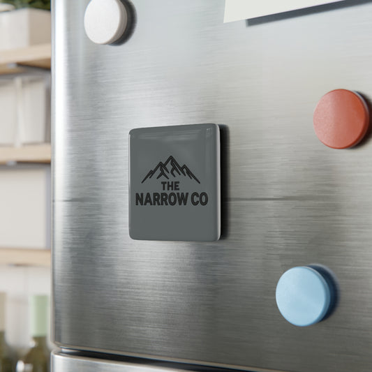 Mountain-Themed Porcelain Square Magnet - Adventure Decor for Nature Lovers