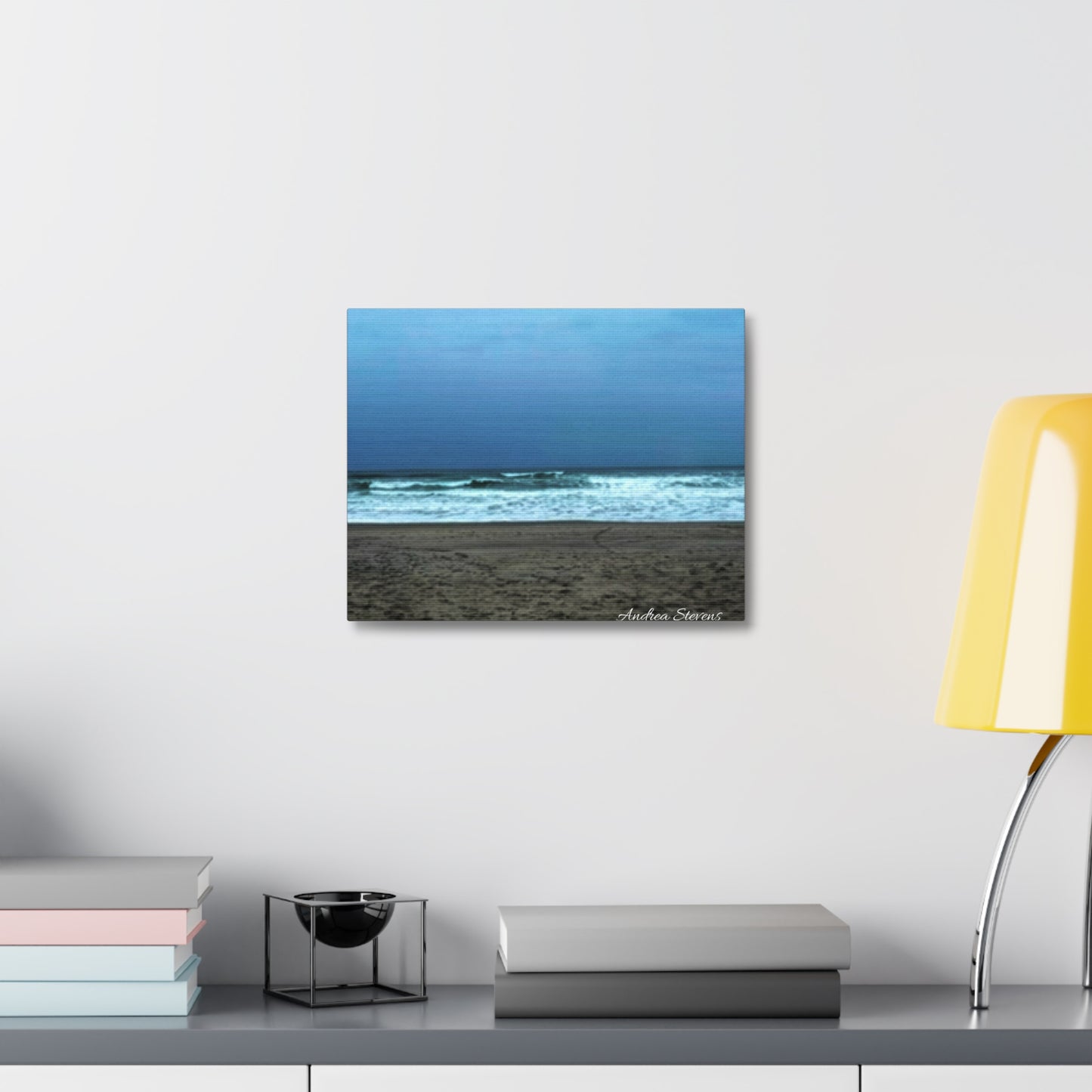 Neskowin Oregon Ocean Wave Stretched Canvas Art - Coastal Beach Wall Decor by Andrea Stevens