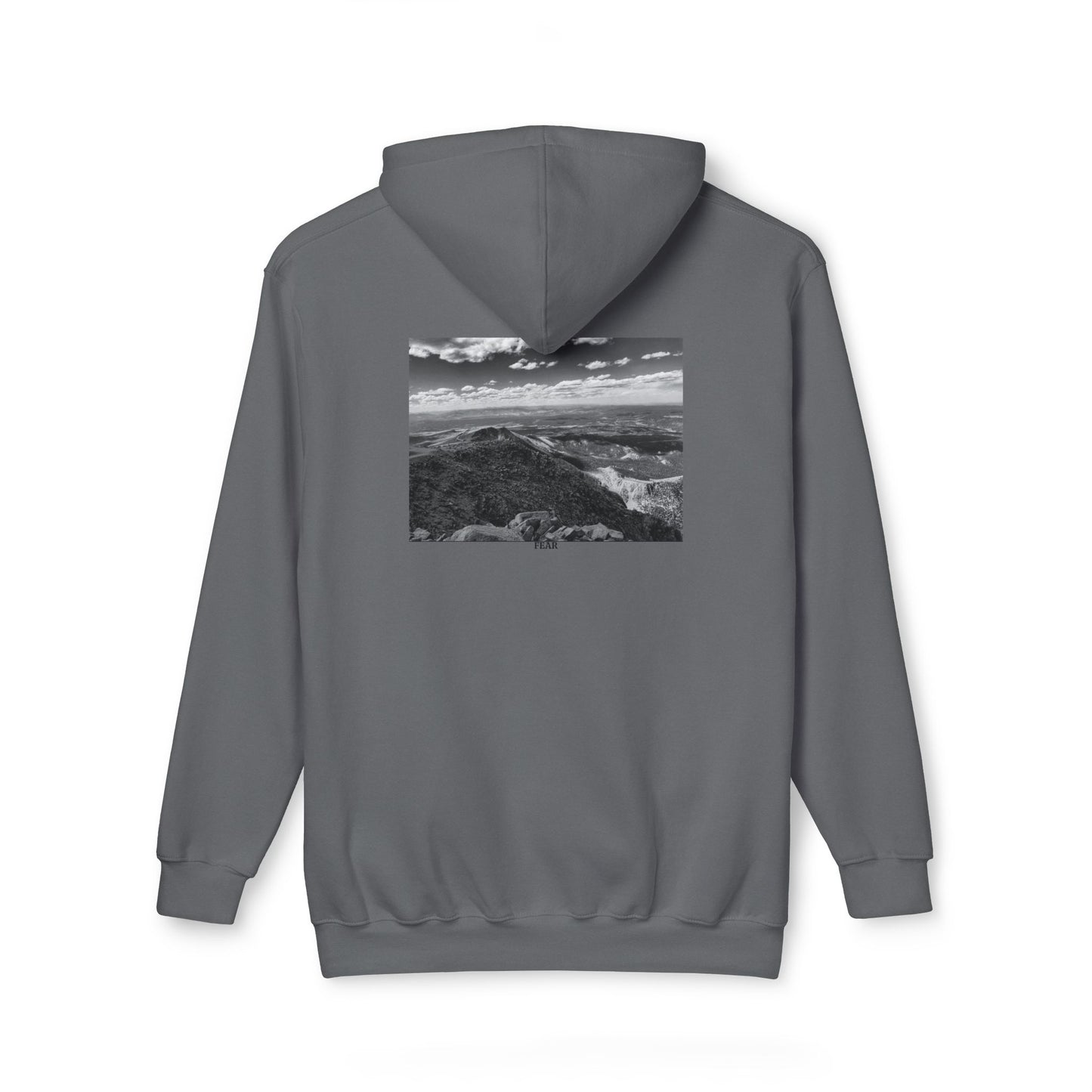 Pikes Peak in Colorado Unisex Hooded Sweatshirt with Scenic Landscape Print - Cozy & Stylish by Andrea Stevens