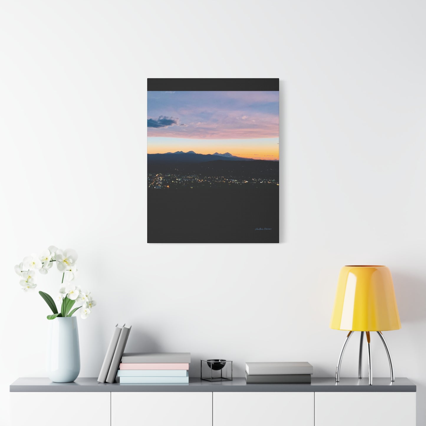 Serene Mountain Landscape Canvas Print - 1.25" Stretched Wall Art