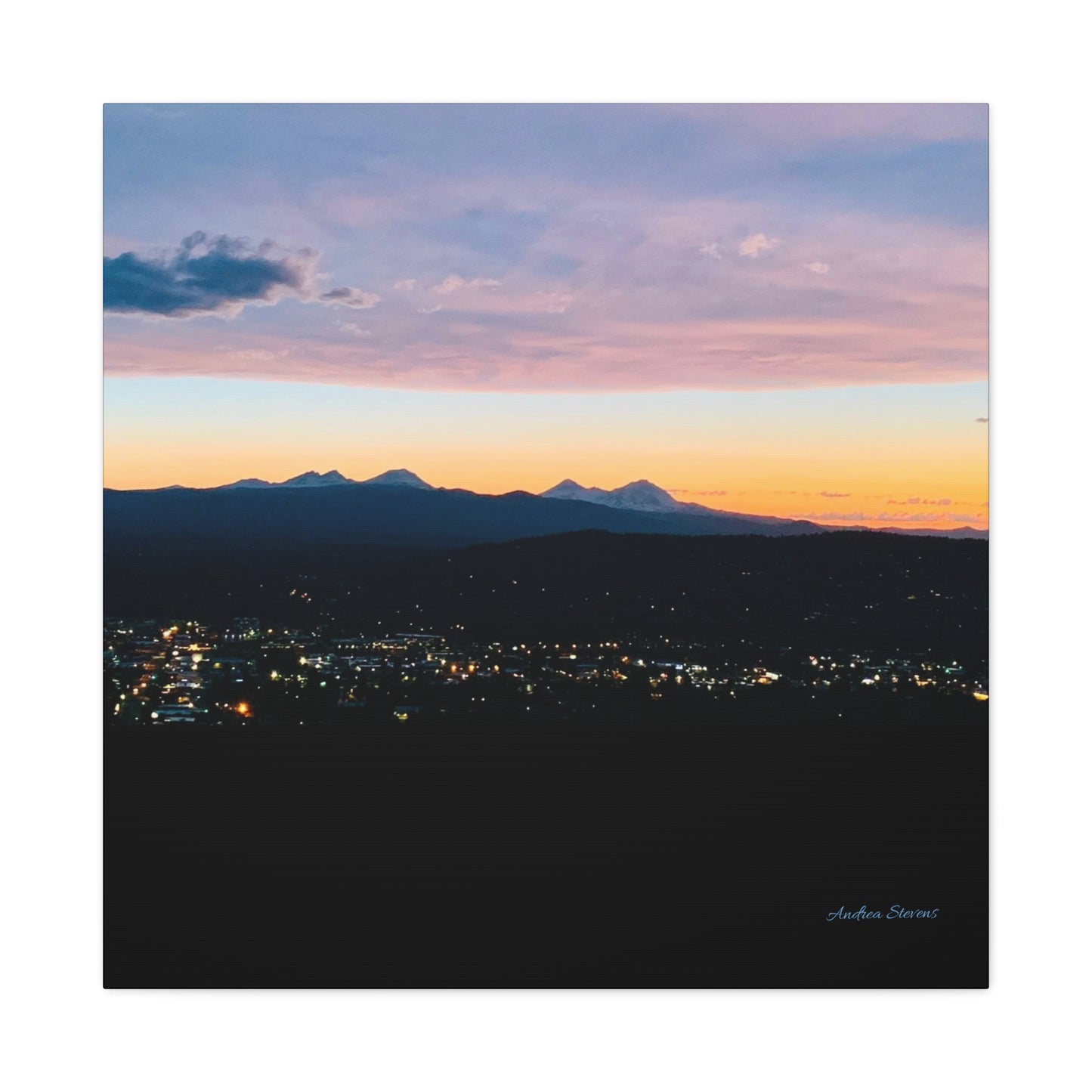 Serene Mountain Landscape Canvas Print - 1.25" Stretched Wall Art