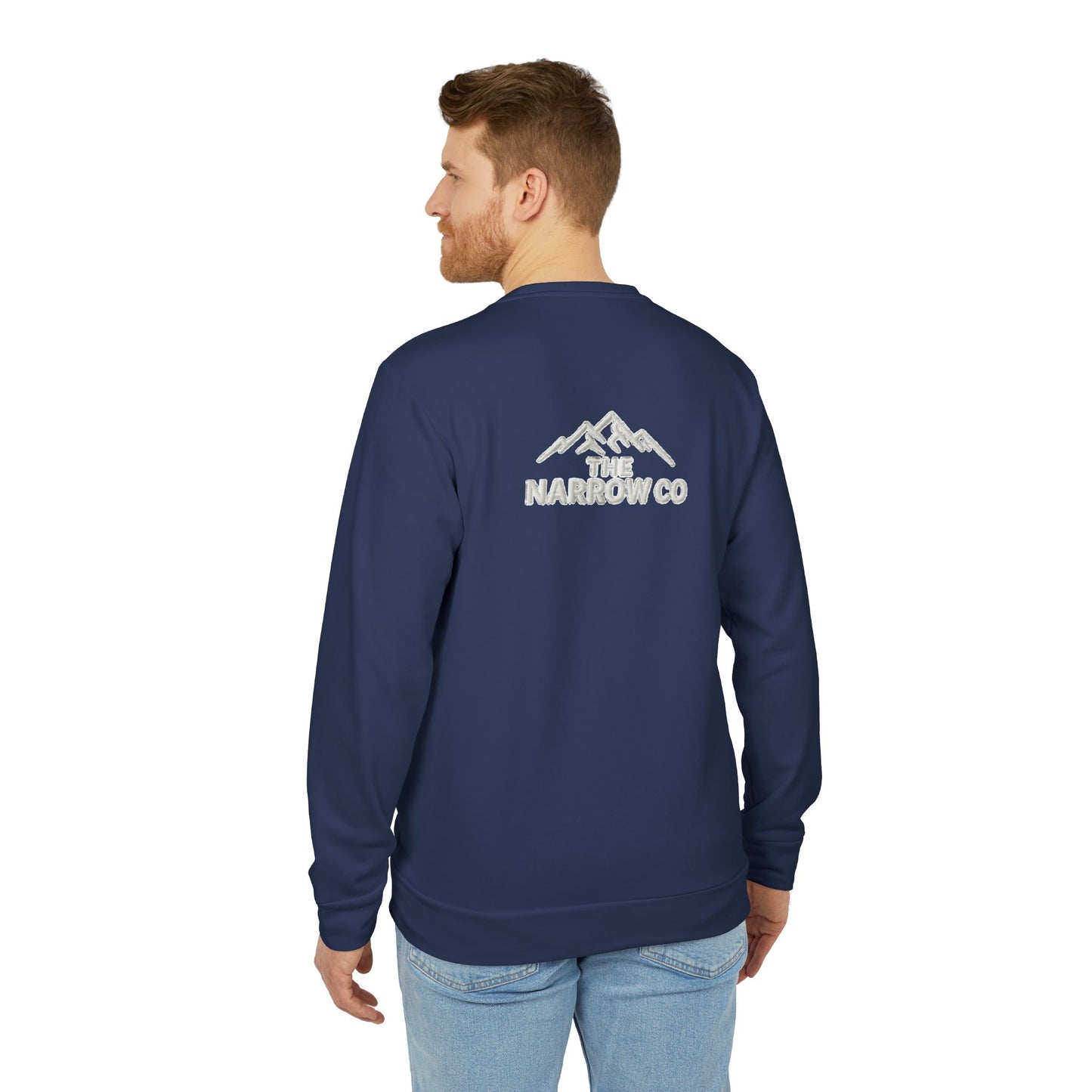 Unisex Fleece Crewneck Sweatshirt - The Narrow Co. Mountain Design