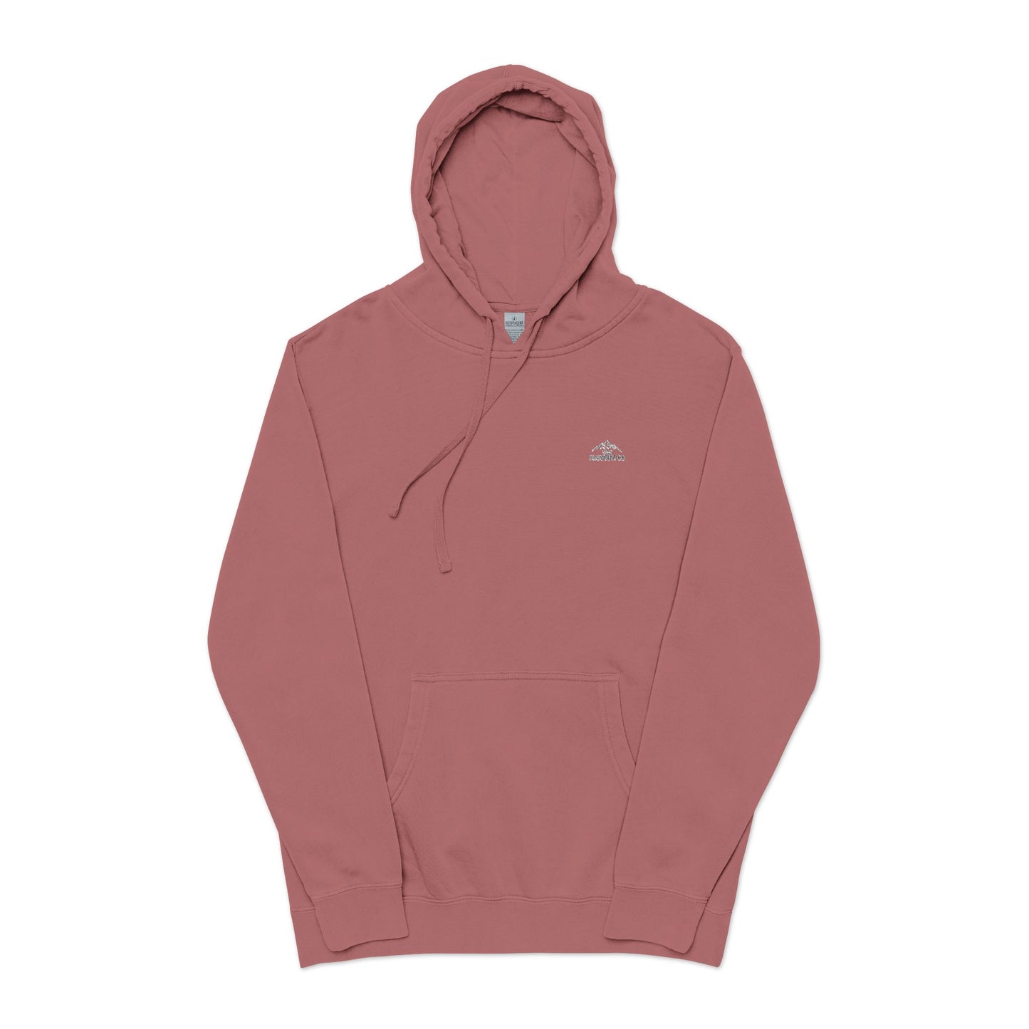 Cozy Unisex Pigment-Dyed Hoodie with Elegant Embroidery