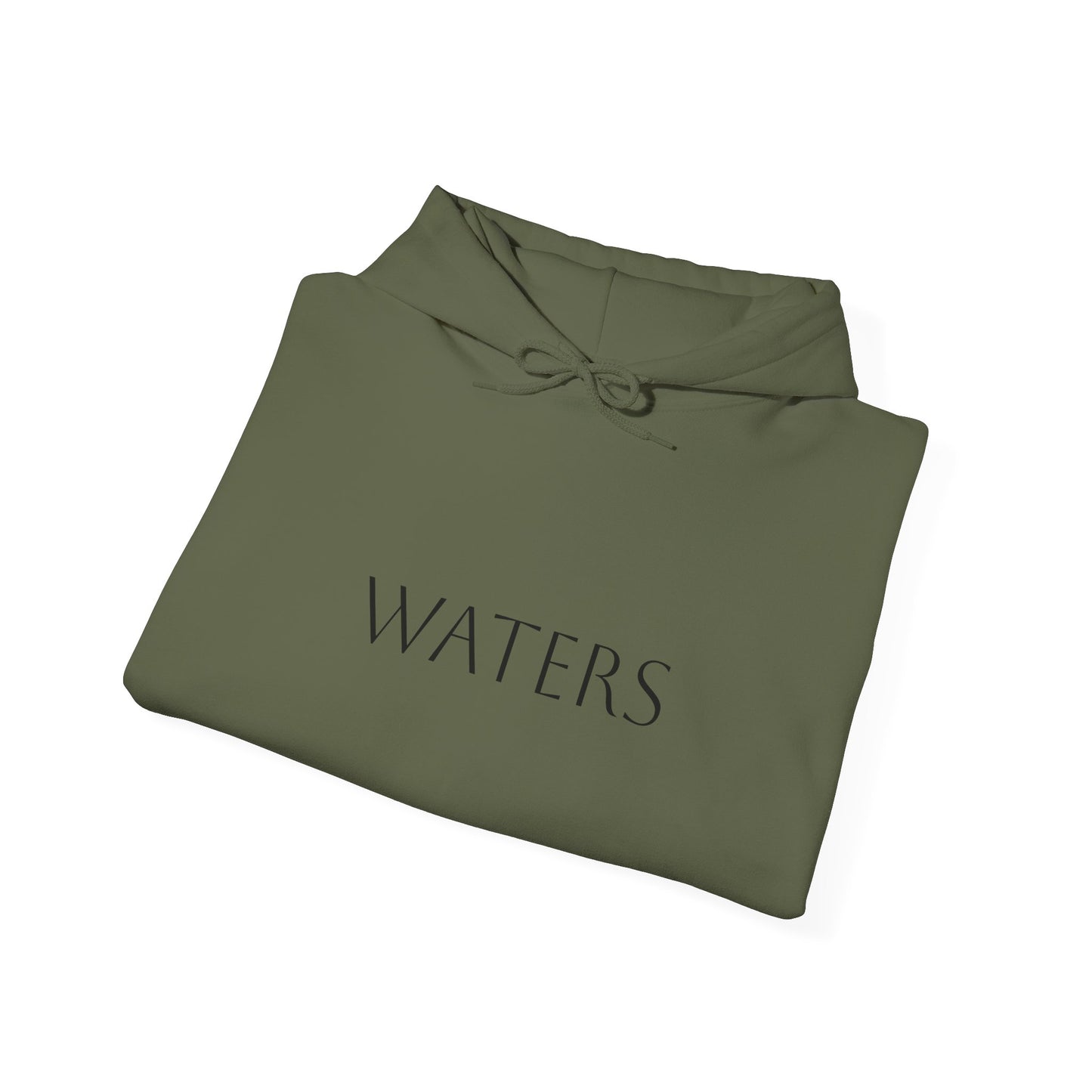 Minimalist Hoodie with 'WATERS' Text - Unisex Heavy Blend™