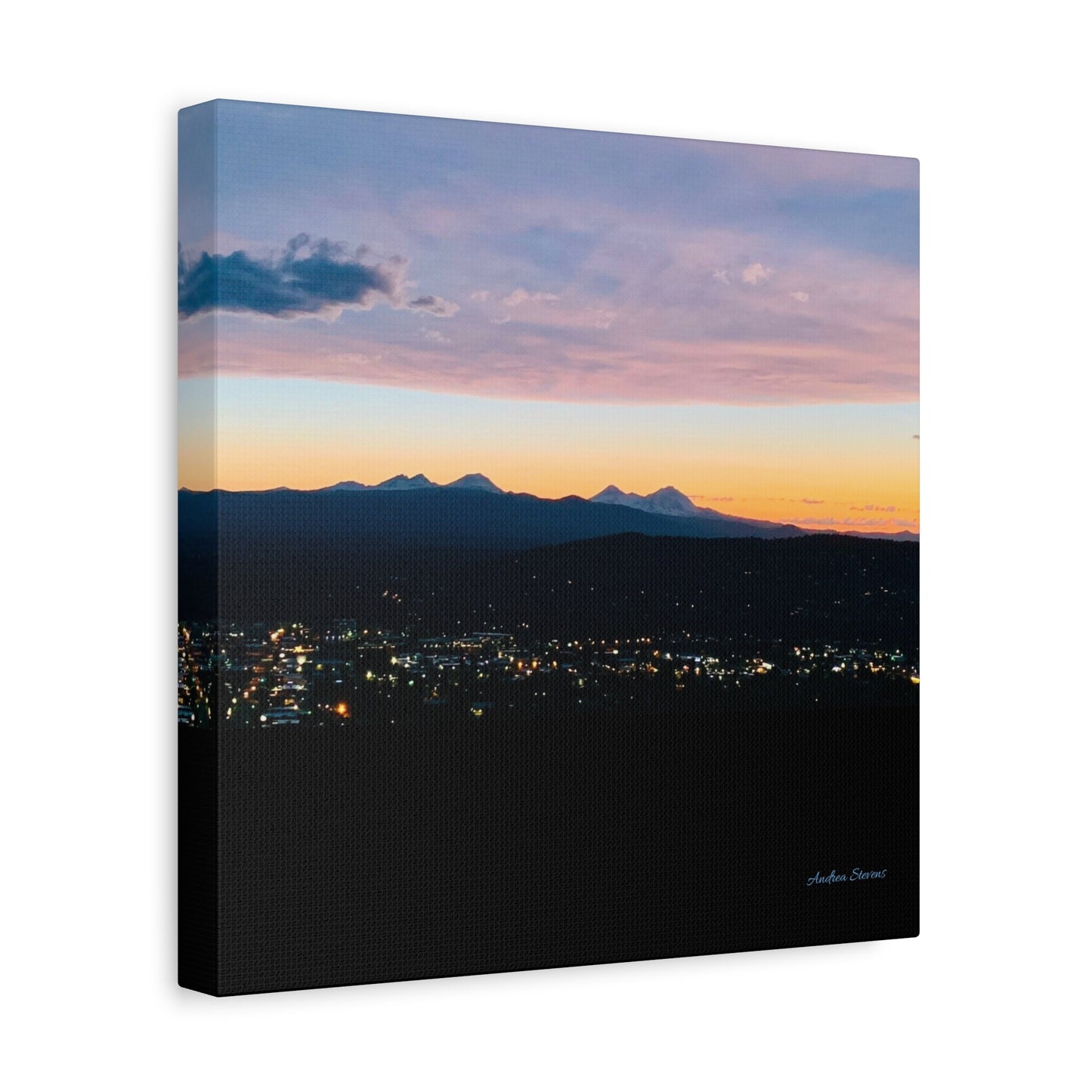 Serene Mountain Landscape Canvas Print - 1.25" Stretched Wall Art