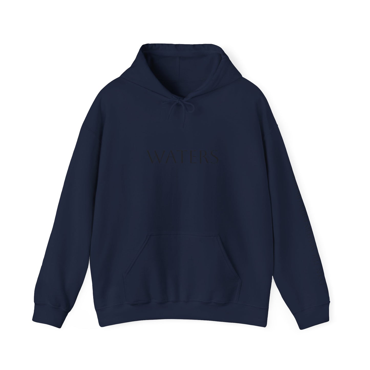 Minimalist Hoodie with 'WATERS' Text - Unisex Heavy Blend™