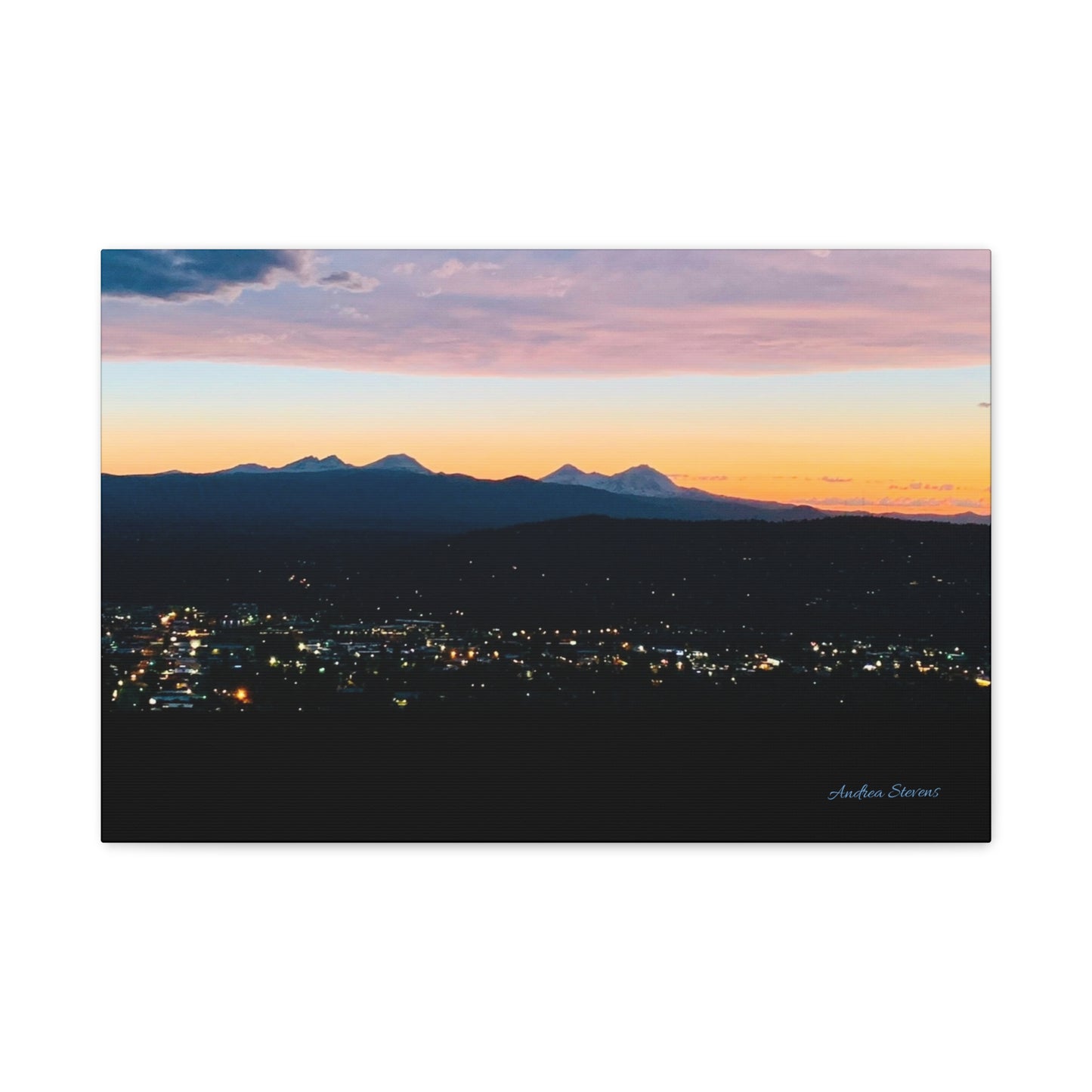 Serene Mountain Landscape Canvas Print - 1.25" Stretched Wall Art