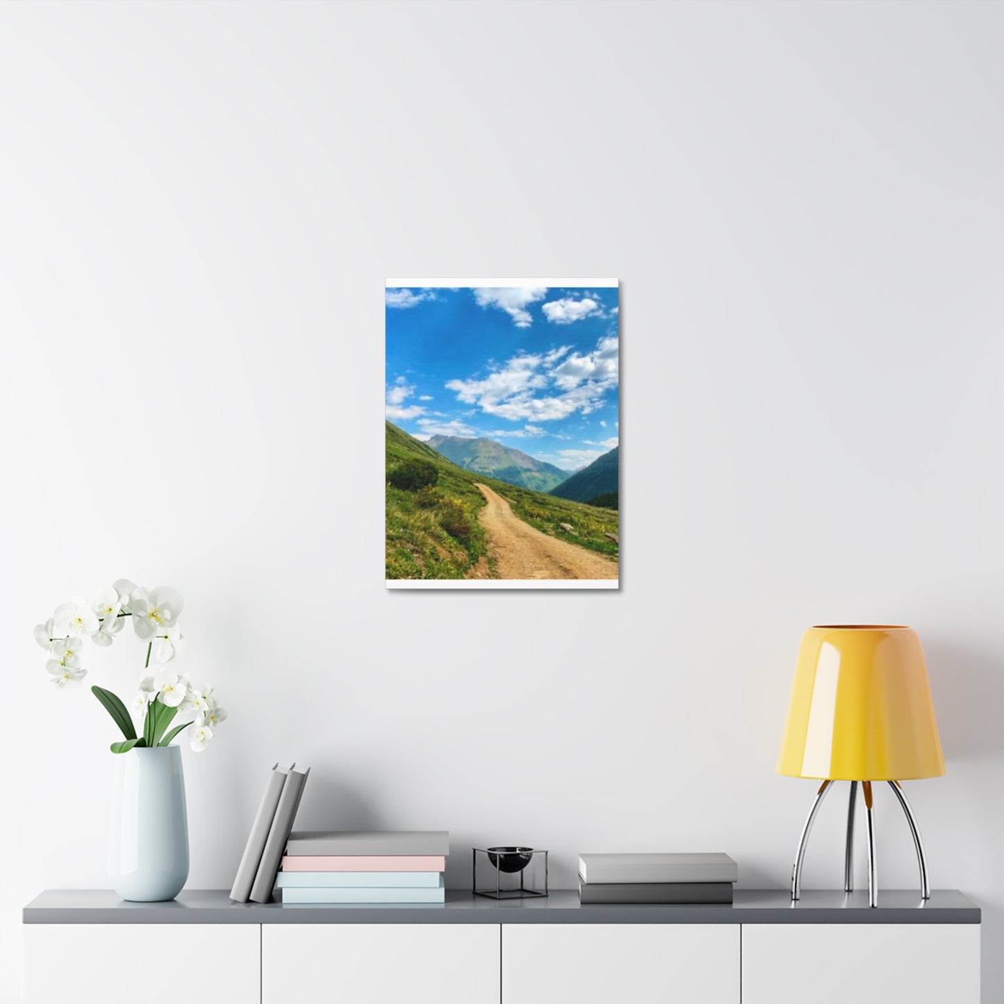 Colorado Scenic Inspirational Stretched Canvas - Mountain Off Roading Path Artwork by Andrea Stevens