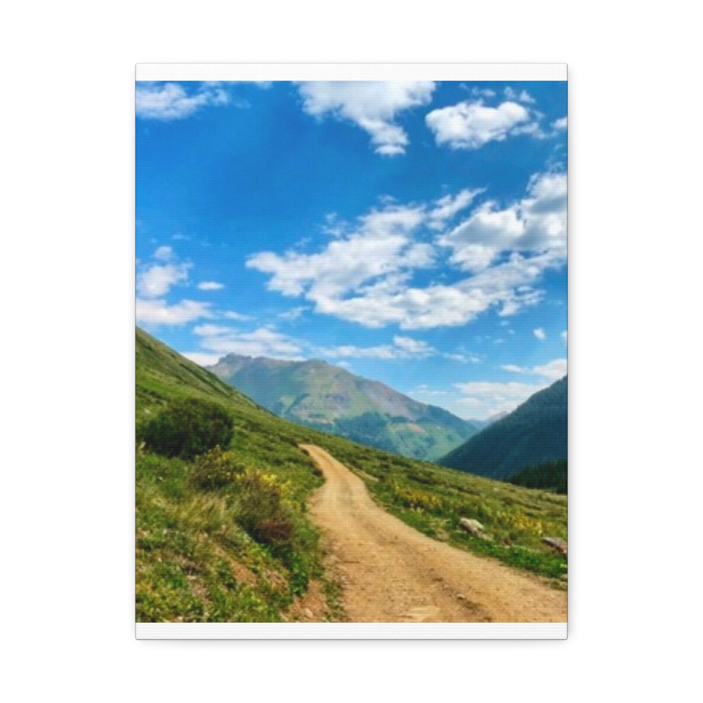 Colorado Scenic Inspirational Stretched Canvas - Mountain Off Roading Path Artwork by Andrea Stevens
