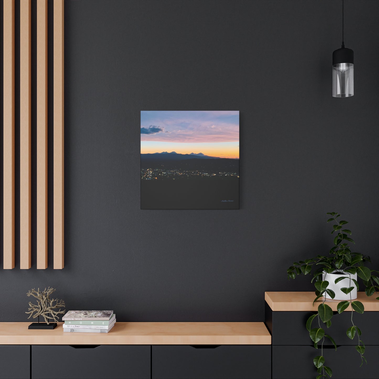 Serene Mountain Landscape Canvas Print - 1.25" Stretched Wall Art