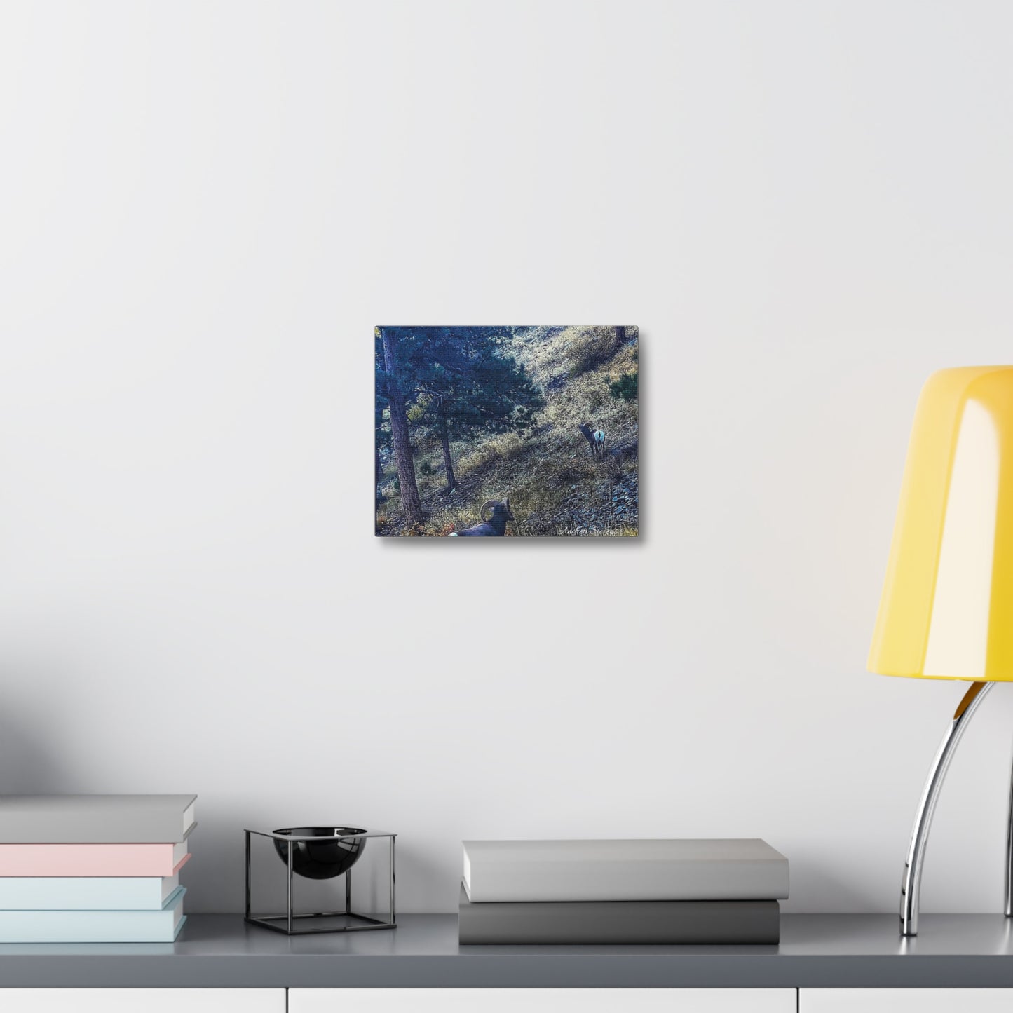Colorado Nature-Inspired Stretched Canvas Art featuring Majestic Rams by Andrea Stevens