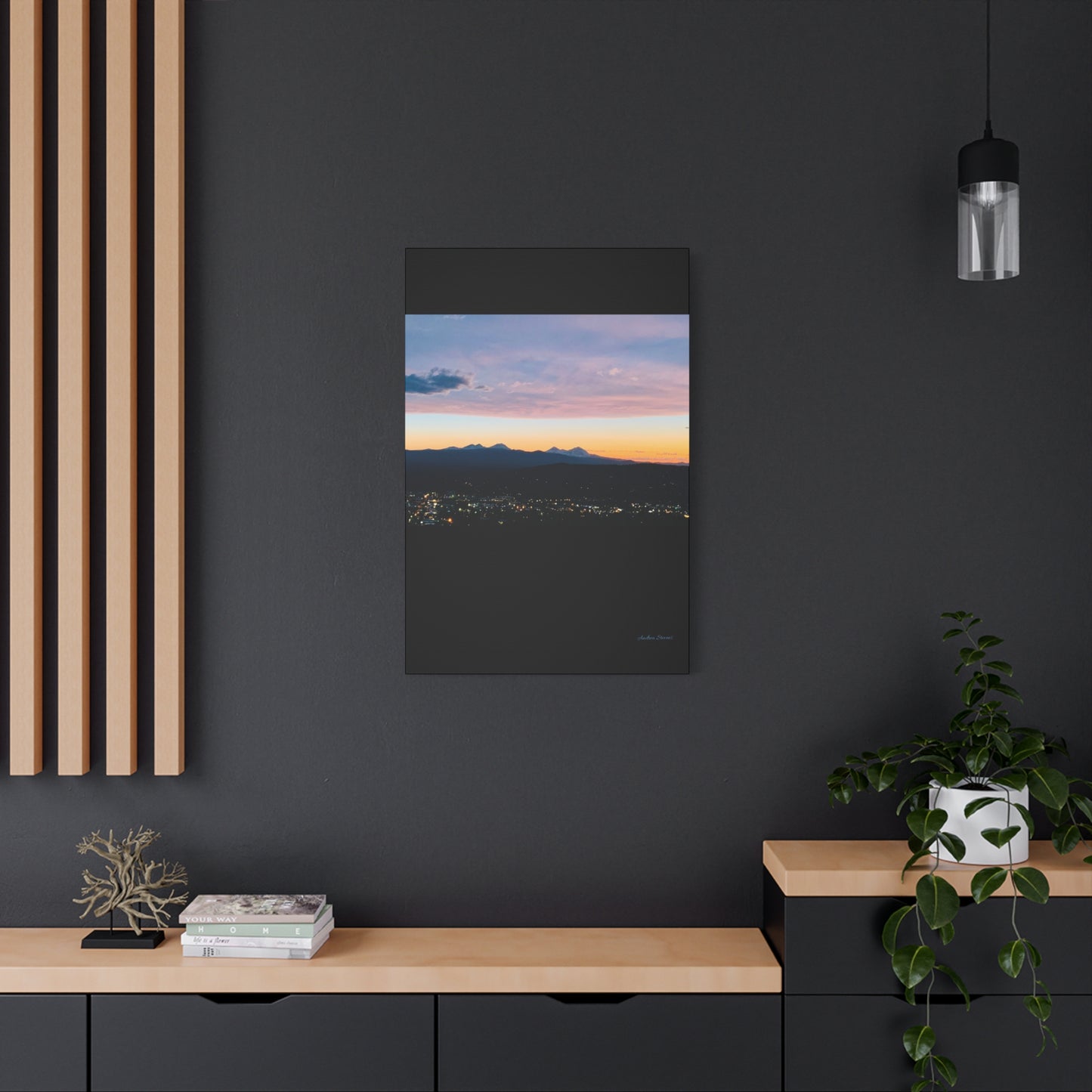 Serene Mountain Landscape Canvas Print - 1.25" Stretched Wall Art
