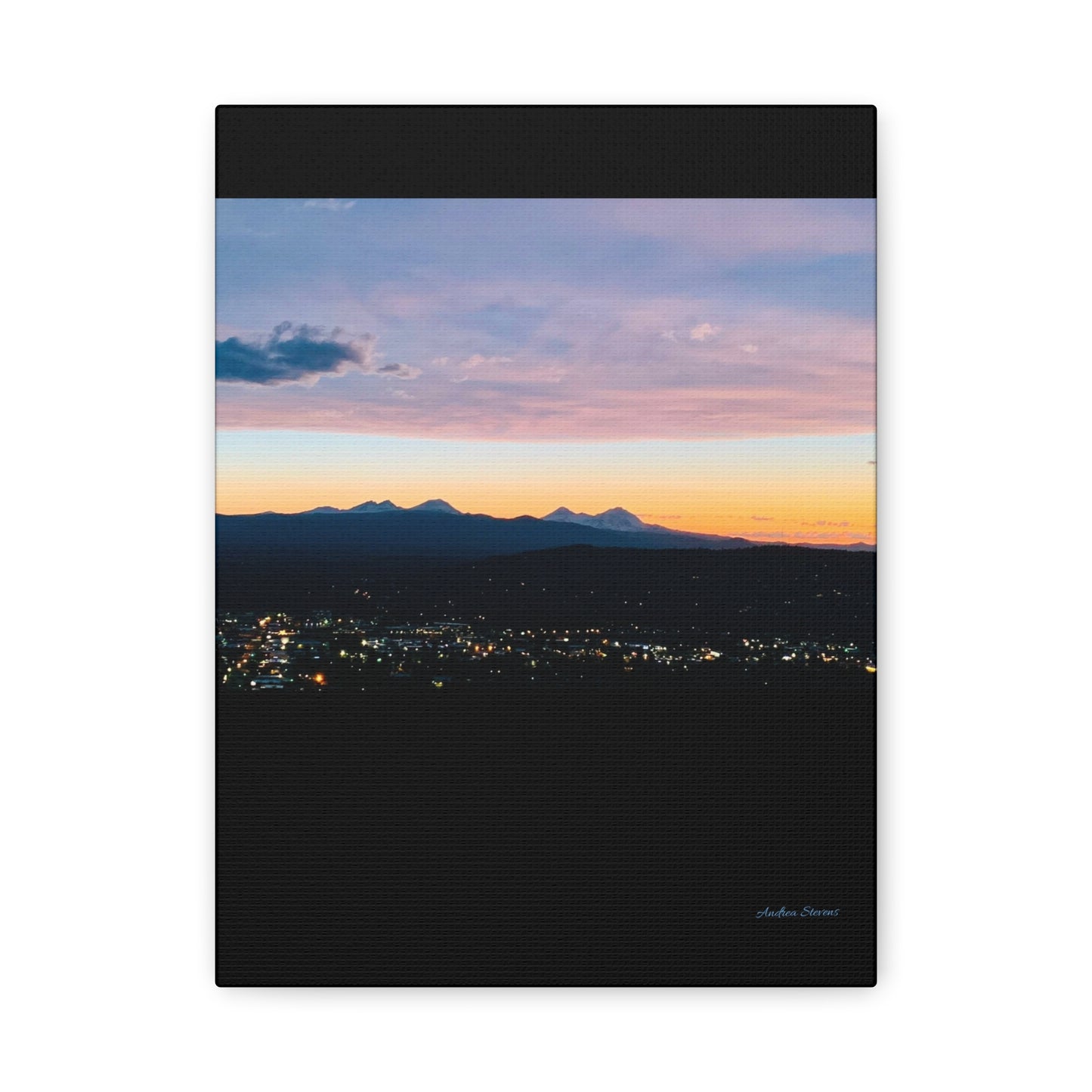 Serene Mountain Landscape Canvas Print - 1.25" Stretched Wall Art