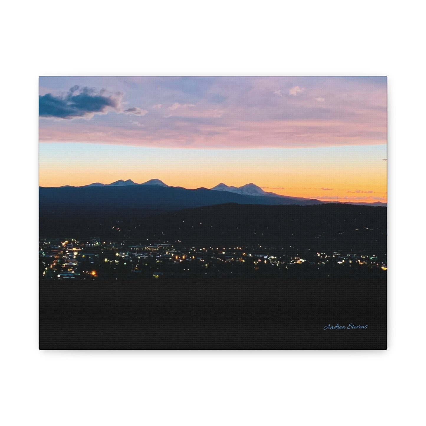 Serene Mountain Landscape Canvas Print - 1.25" Stretched Wall Art