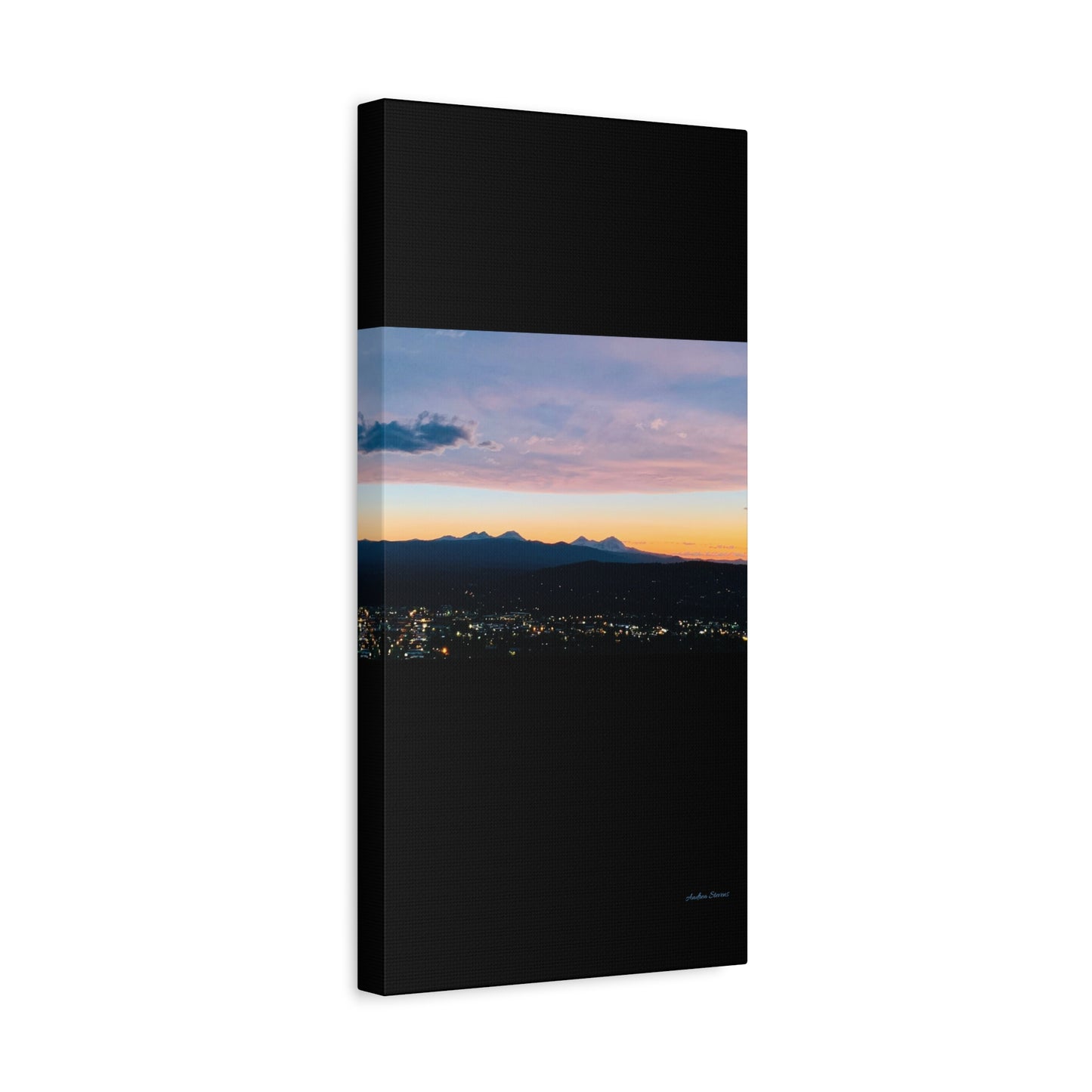 Serene Mountain Landscape Canvas Print - 1.25" Stretched Wall Art