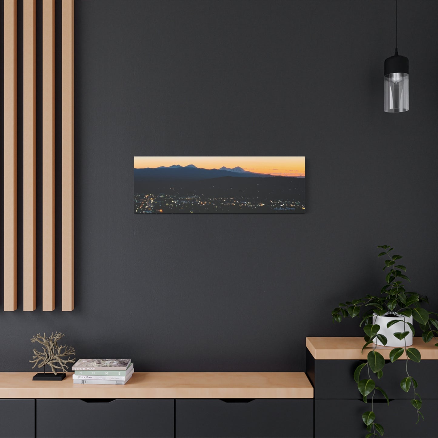 Serene Mountain Landscape Canvas Print - 1.25" Stretched Wall Art