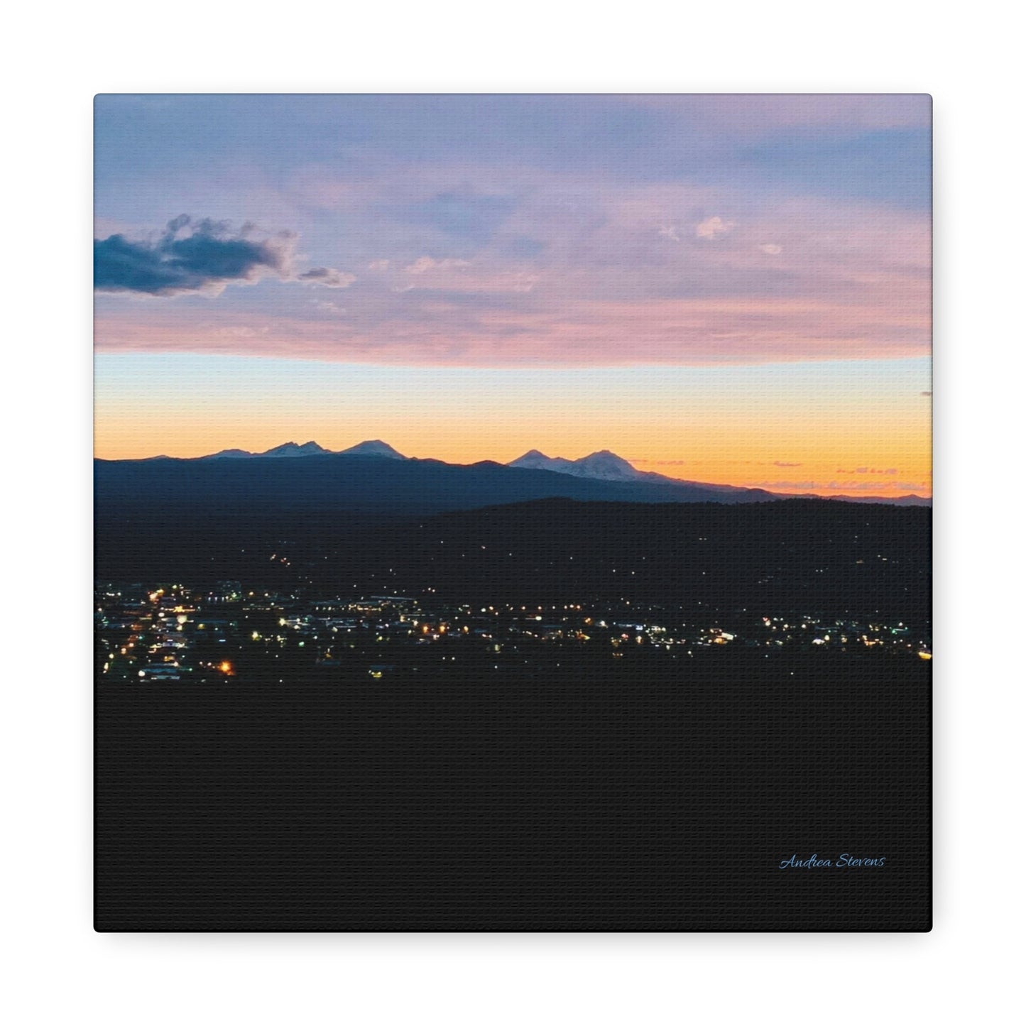 Serene Mountain Landscape Canvas Print - 1.25" Stretched Wall Art