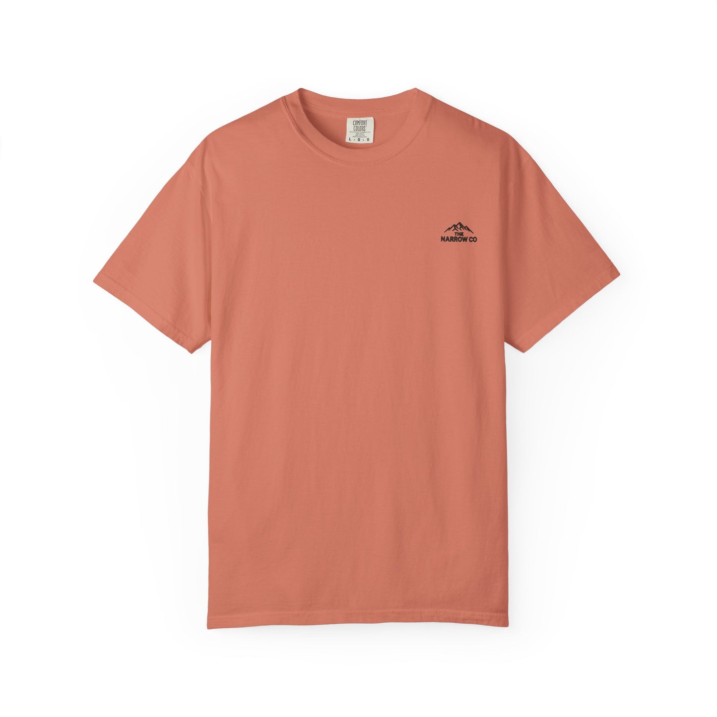 Bend Oregon Pilot Butte Unisex Garment-Dyed T-Shirt with Mountain Sunset Design - Casual Stylish Tee by Andrea Stevens
