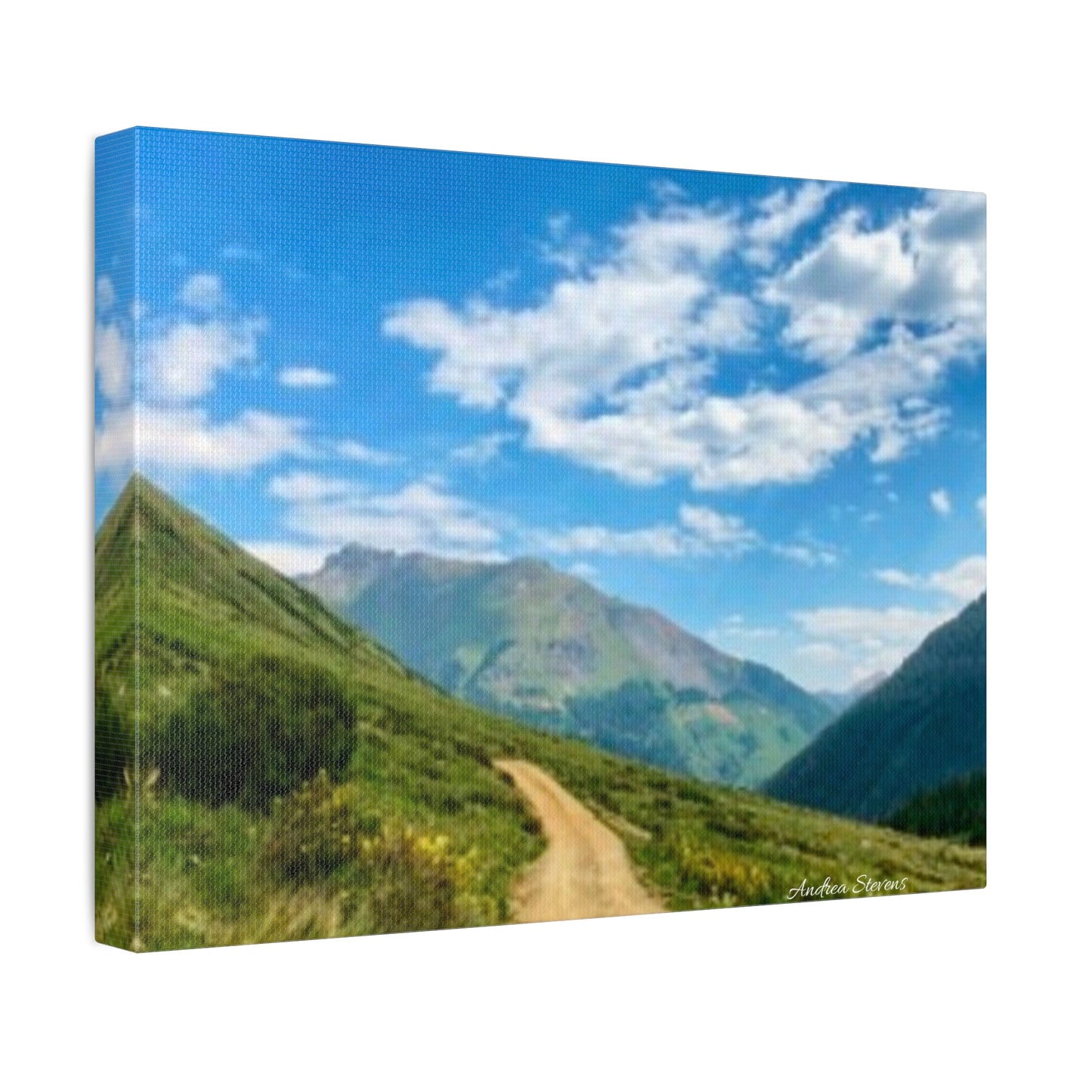 Colorado Scenic Inspirational Stretched Canvas - Mountain Off Roading Path Artwork by Andrea Stevens