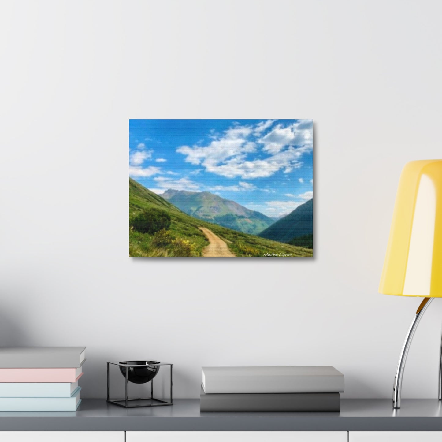 Colorado Scenic Inspirational Stretched Canvas - Mountain Off Roading Path Artwork by Andrea Stevens