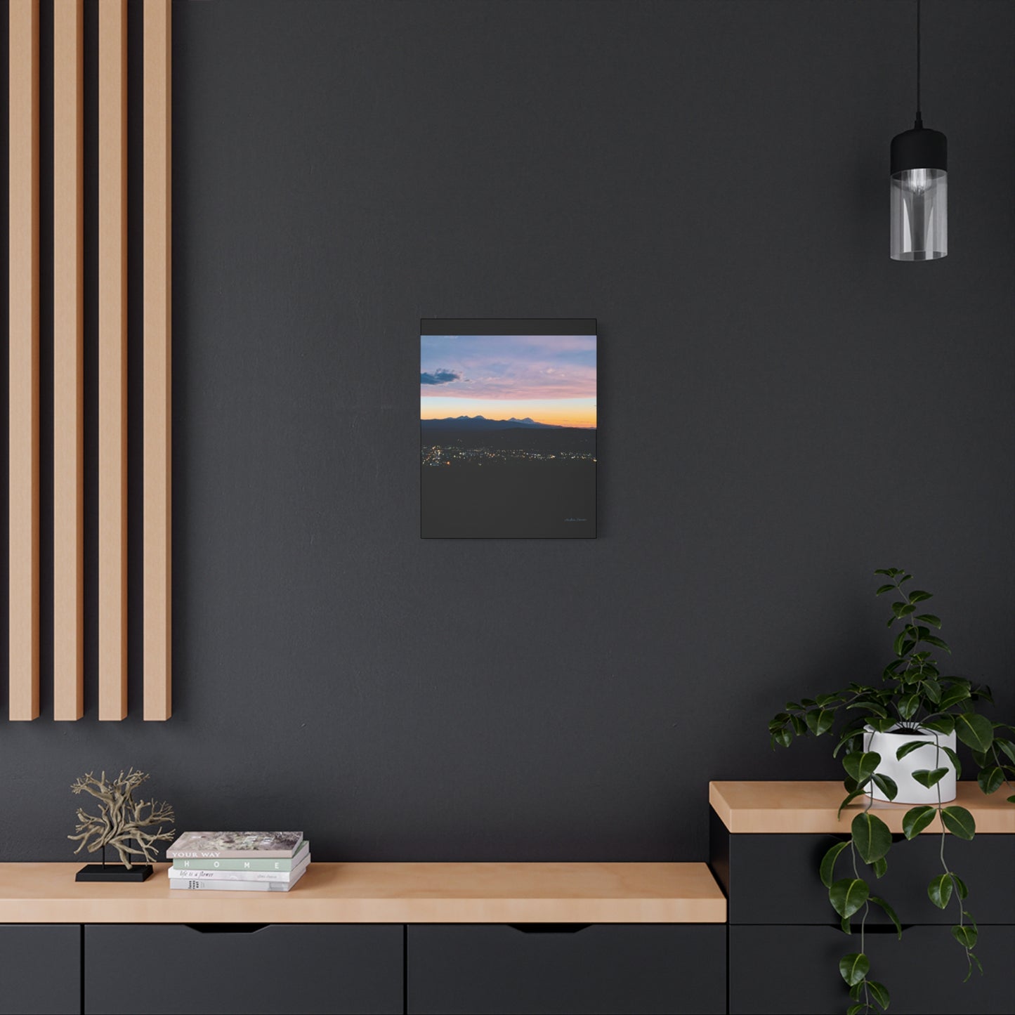 Serene Mountain Landscape Canvas Print - 1.25" Stretched Wall Art
