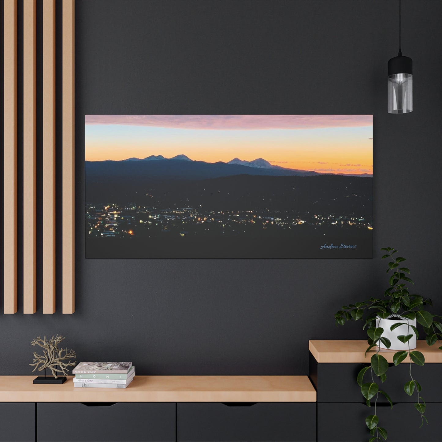 Serene Mountain Landscape Canvas Print - 1.25" Stretched Wall Art