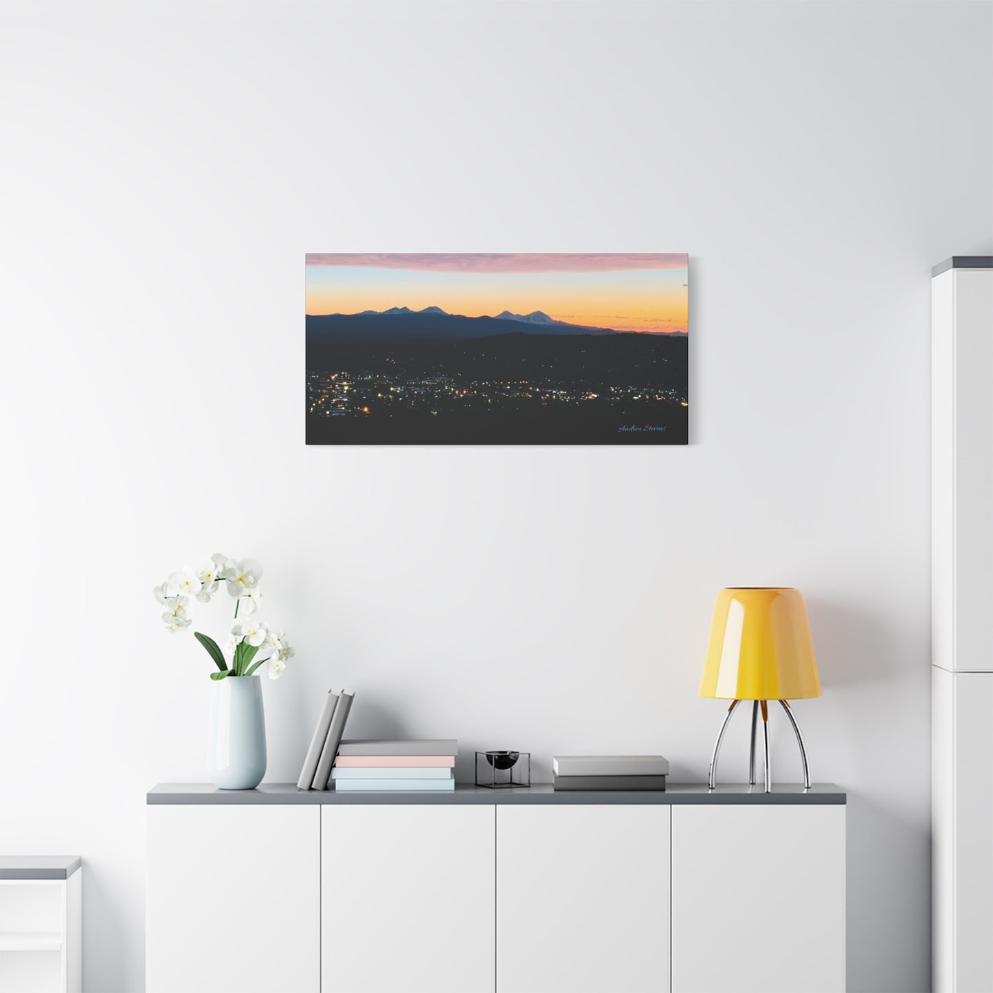 Serene Mountain Landscape Canvas Print - 1.25" Stretched Wall Art