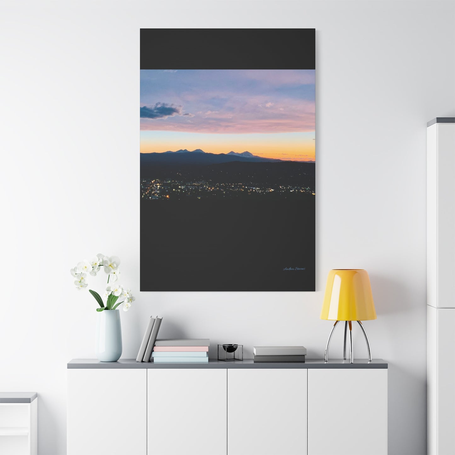 Serene Mountain Landscape Canvas Print - 1.25" Stretched Wall Art
