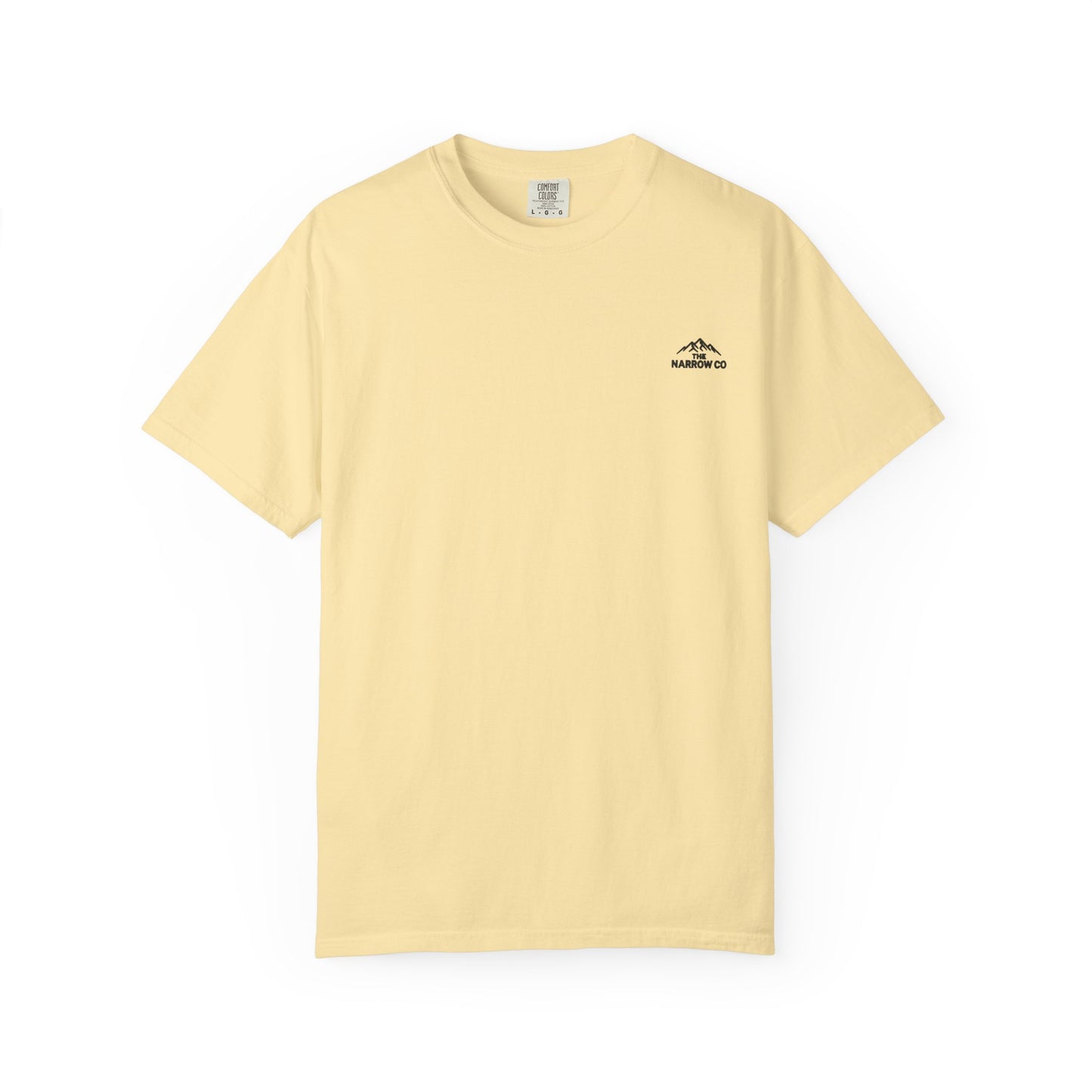 Bend Oregon Pilot Butte Unisex Garment-Dyed T-Shirt with Mountain Sunset Design - Casual Stylish Tee by Andrea Stevens