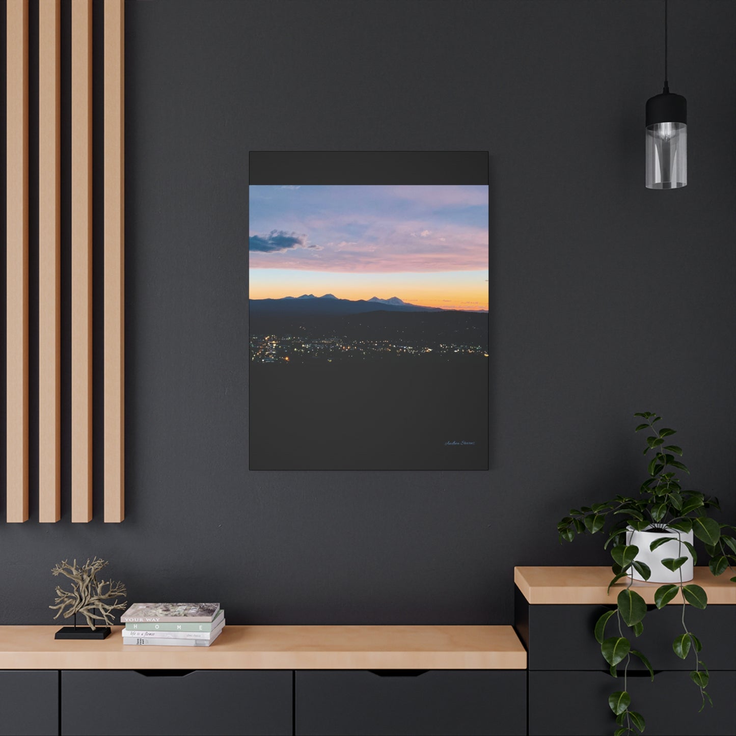 Serene Mountain Landscape Canvas Print - 1.25" Stretched Wall Art
