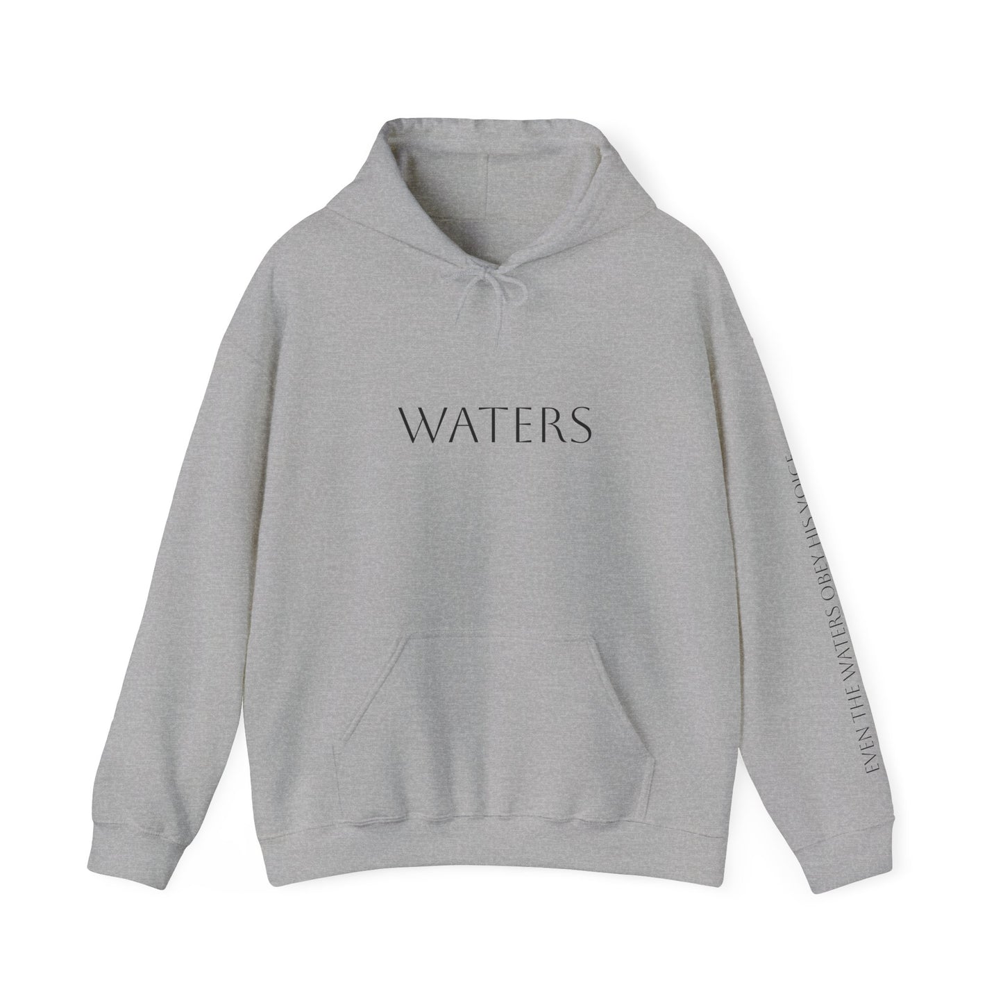 Minimalist Hoodie with 'WATERS' Text - Unisex Heavy Blend™
