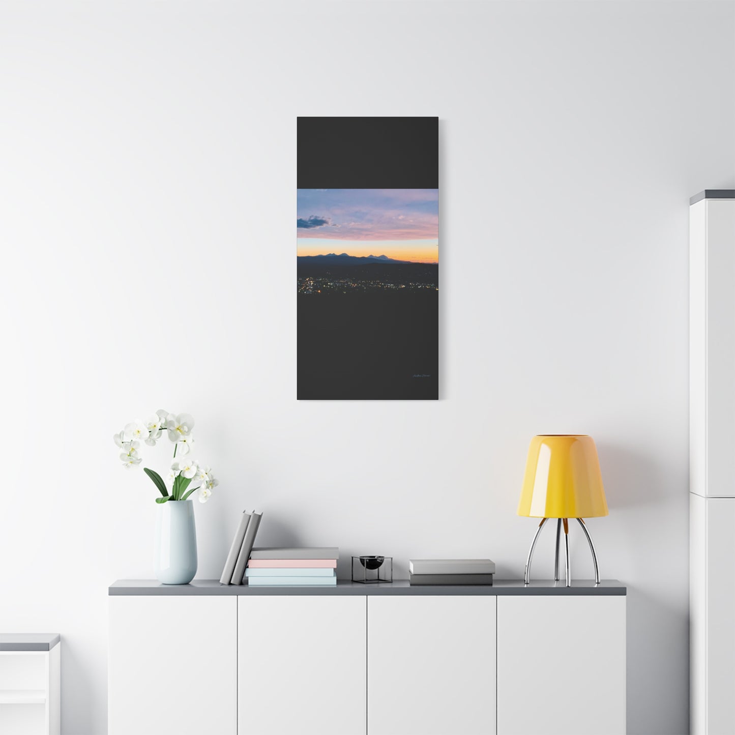 Serene Mountain Landscape Canvas Print - 1.25" Stretched Wall Art