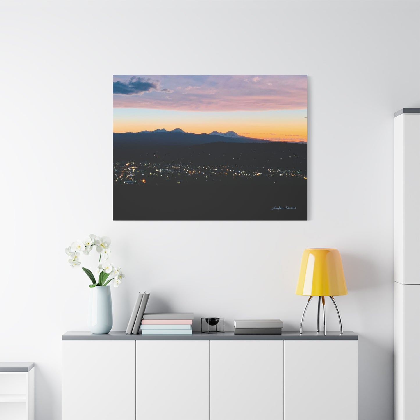 Serene Mountain Landscape Canvas Print - 1.25" Stretched Wall Art