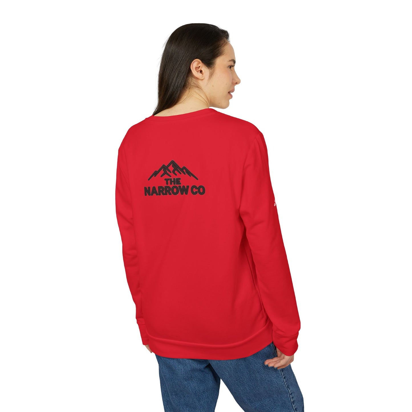 Unisex Fleece Crewneck Sweatshirt - The Narrow Co. Mountain Design
