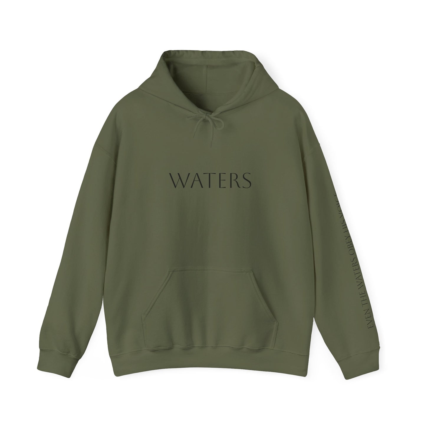Minimalist Hoodie with 'WATERS' Text - Unisex Heavy Blend™