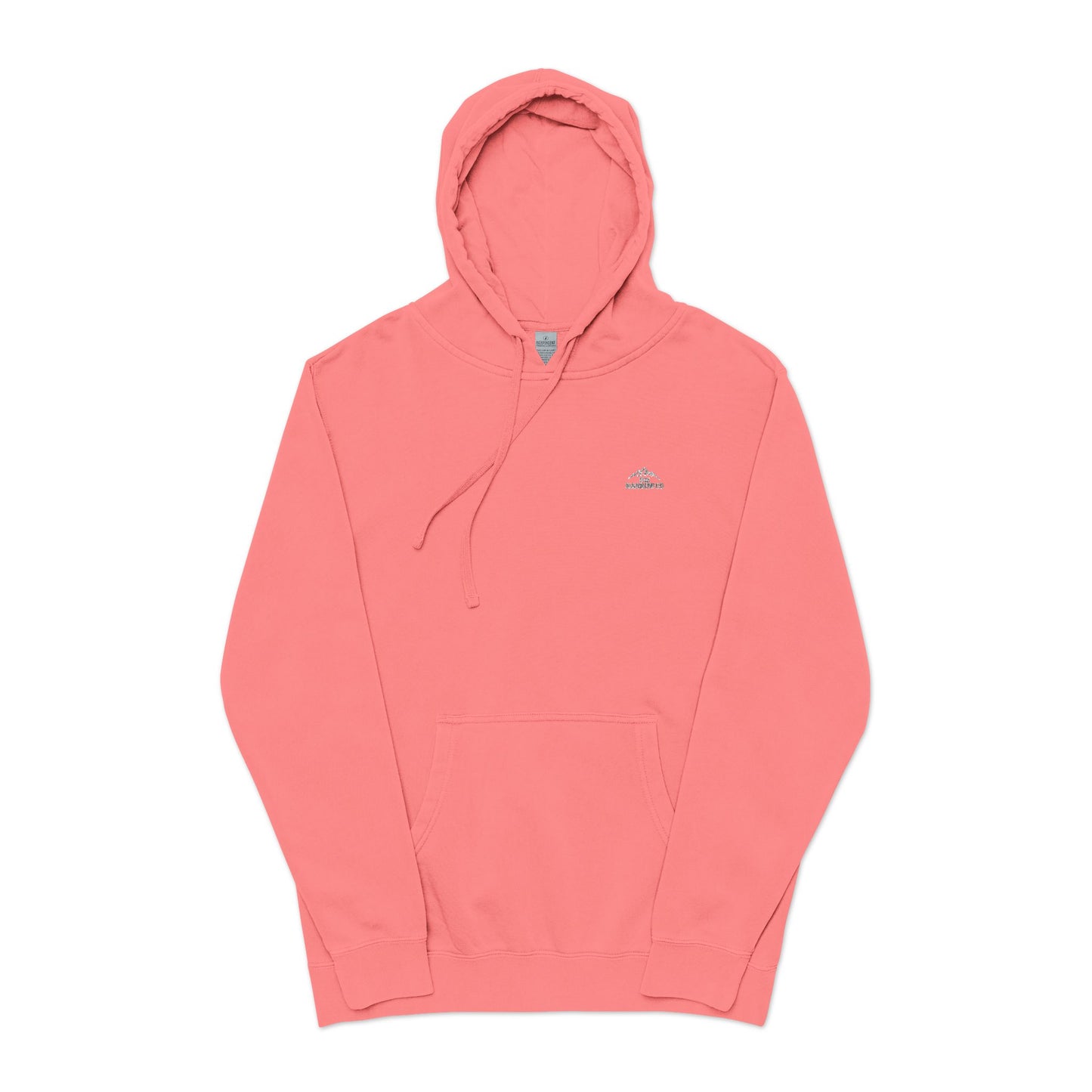 Cozy Unisex Pigment-Dyed Hoodie with Elegant Embroidery