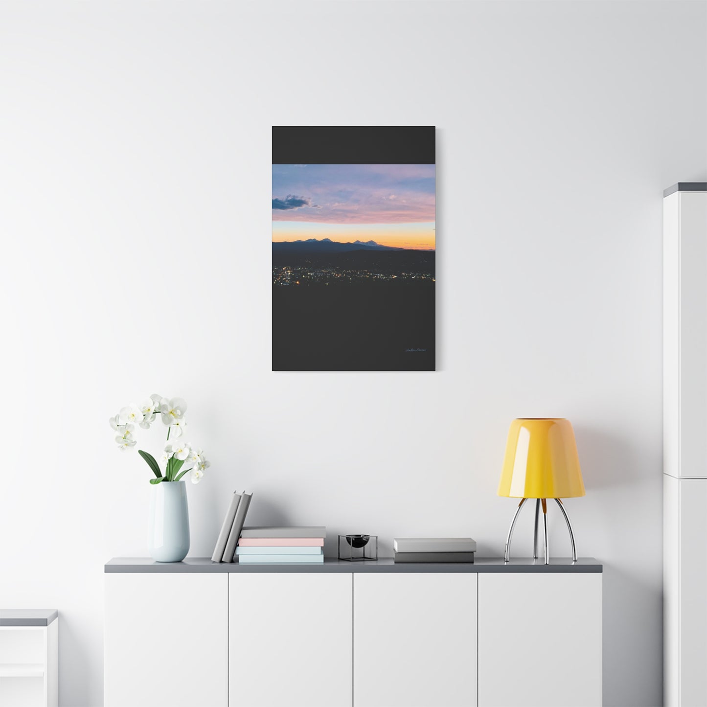 Serene Mountain Landscape Canvas Print - 1.25" Stretched Wall Art