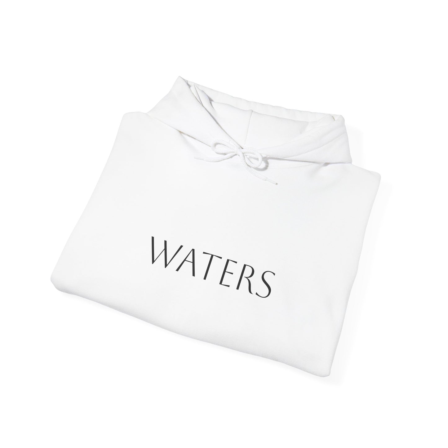 Minimalist Hoodie with 'WATERS' Text - Unisex Heavy Blend™