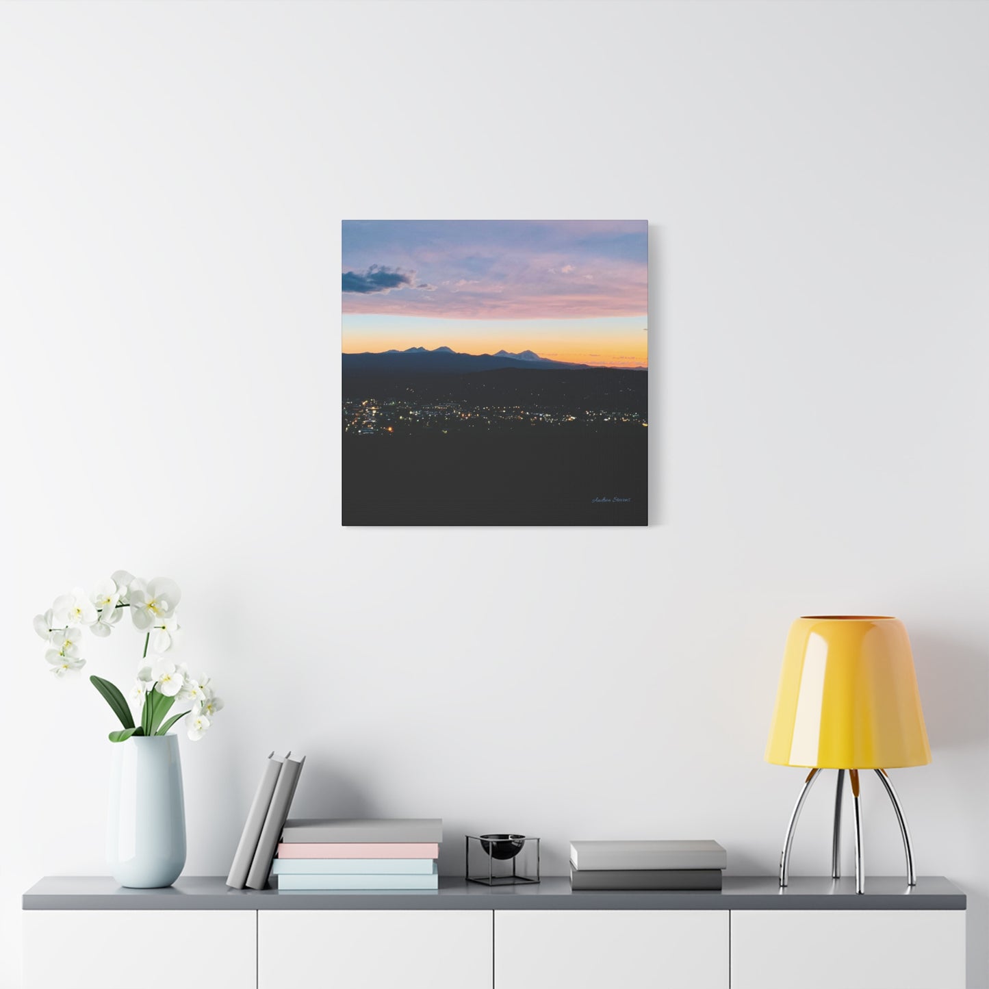 Serene Mountain Landscape Canvas Print - 1.25" Stretched Wall Art