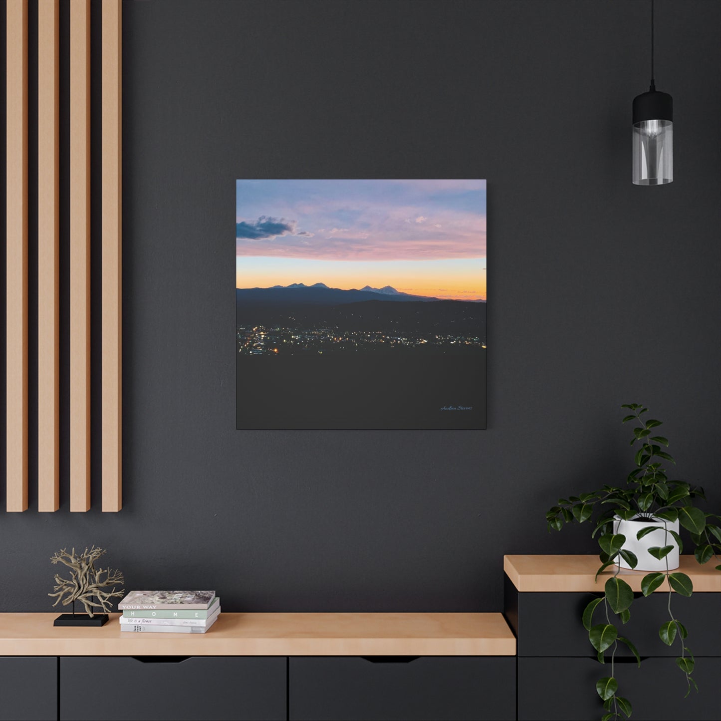 Serene Mountain Landscape Canvas Print - 1.25" Stretched Wall Art