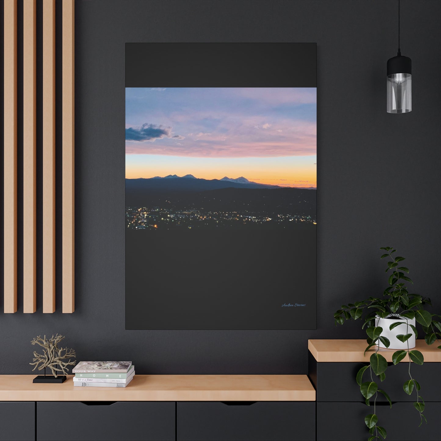 Serene Mountain Landscape Canvas Print - 1.25" Stretched Wall Art