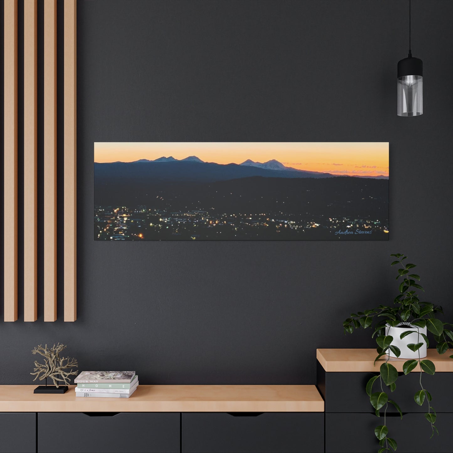 Serene Mountain Landscape Canvas Print - 1.25" Stretched Wall Art