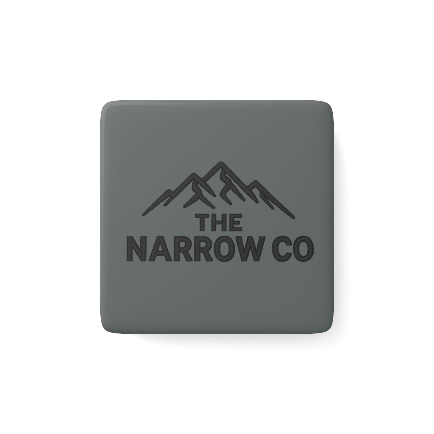 Mountain-Themed Porcelain Square Magnet - Adventure Decor for Nature Lovers