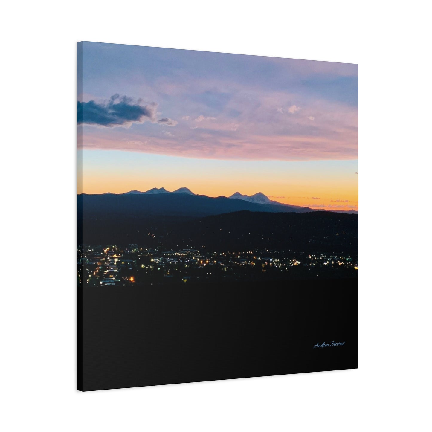 Serene Mountain Landscape Canvas Print - 1.25" Stretched Wall Art