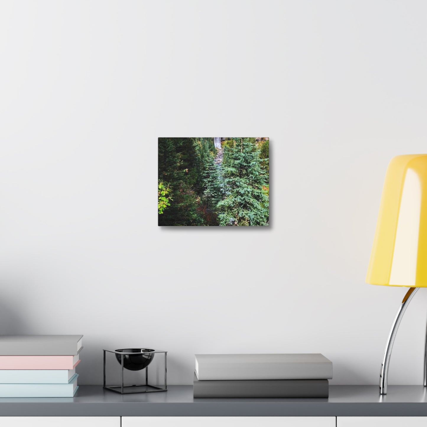 Bend Oregon Serene Nature Stretched Canvas - Tranquil Forest Waterfall Wall Art