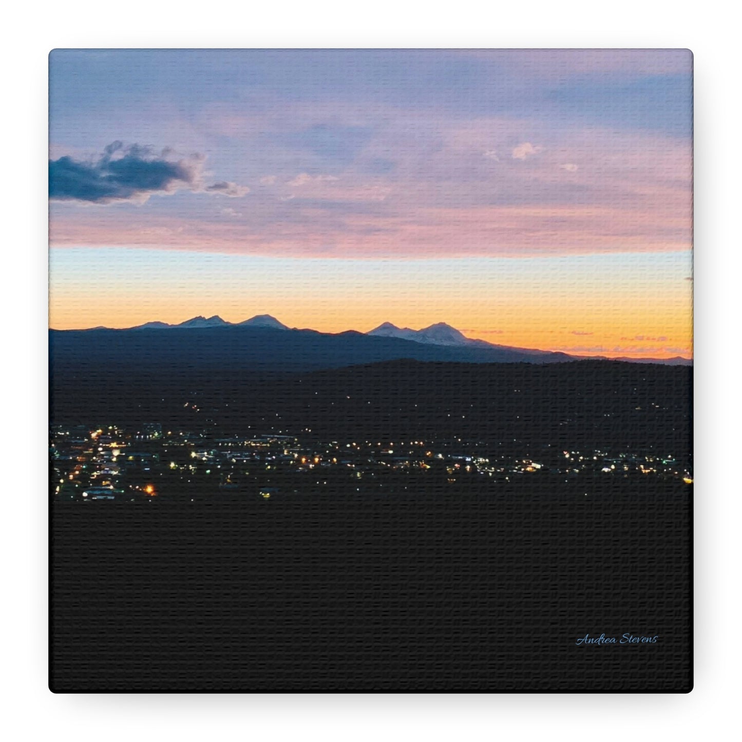 Serene Mountain Landscape Canvas Print - 1.25" Stretched Wall Art