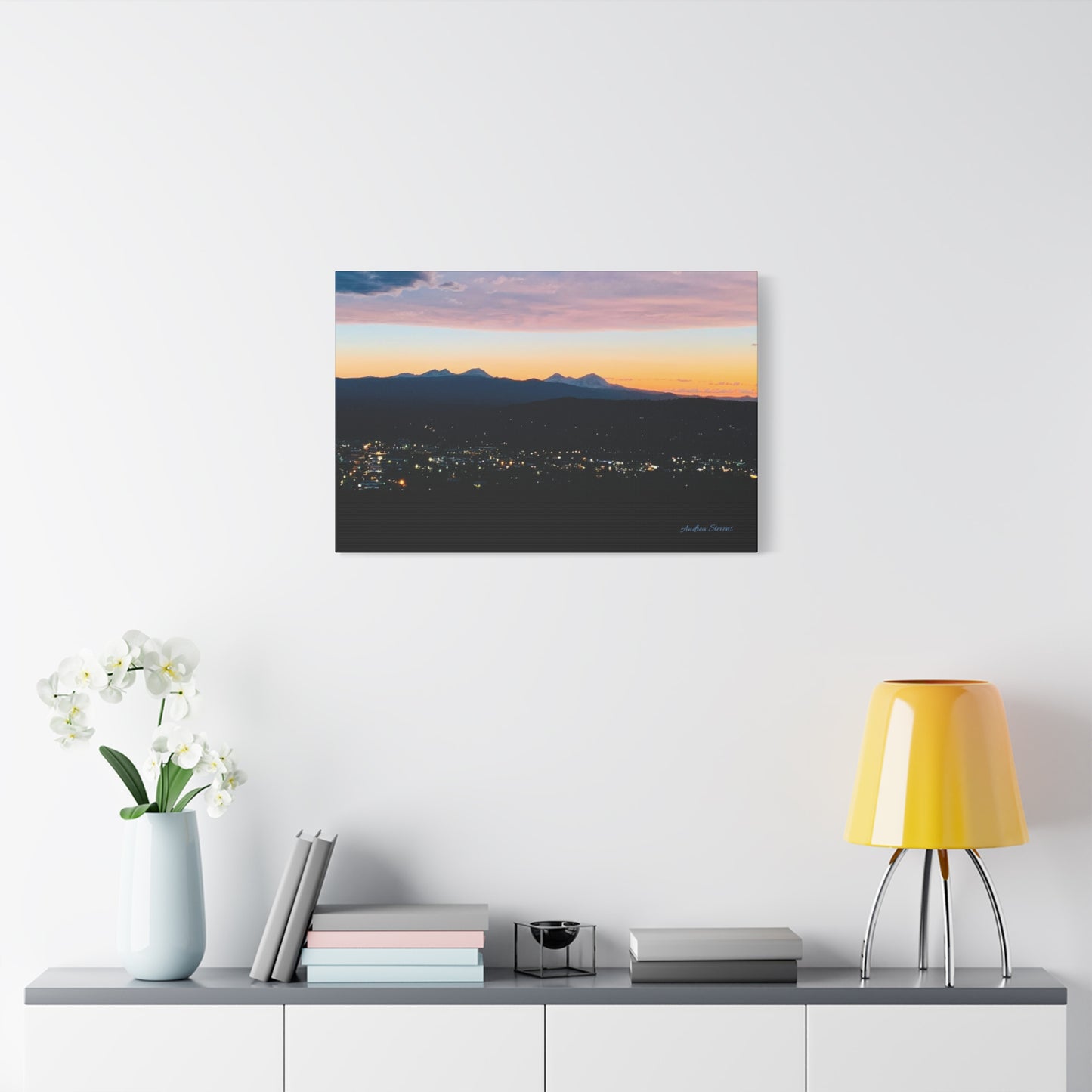 Serene Mountain Landscape Canvas Print - 1.25" Stretched Wall Art